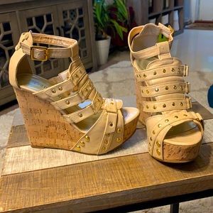 Cathy Jean Cork Wedge Shoes